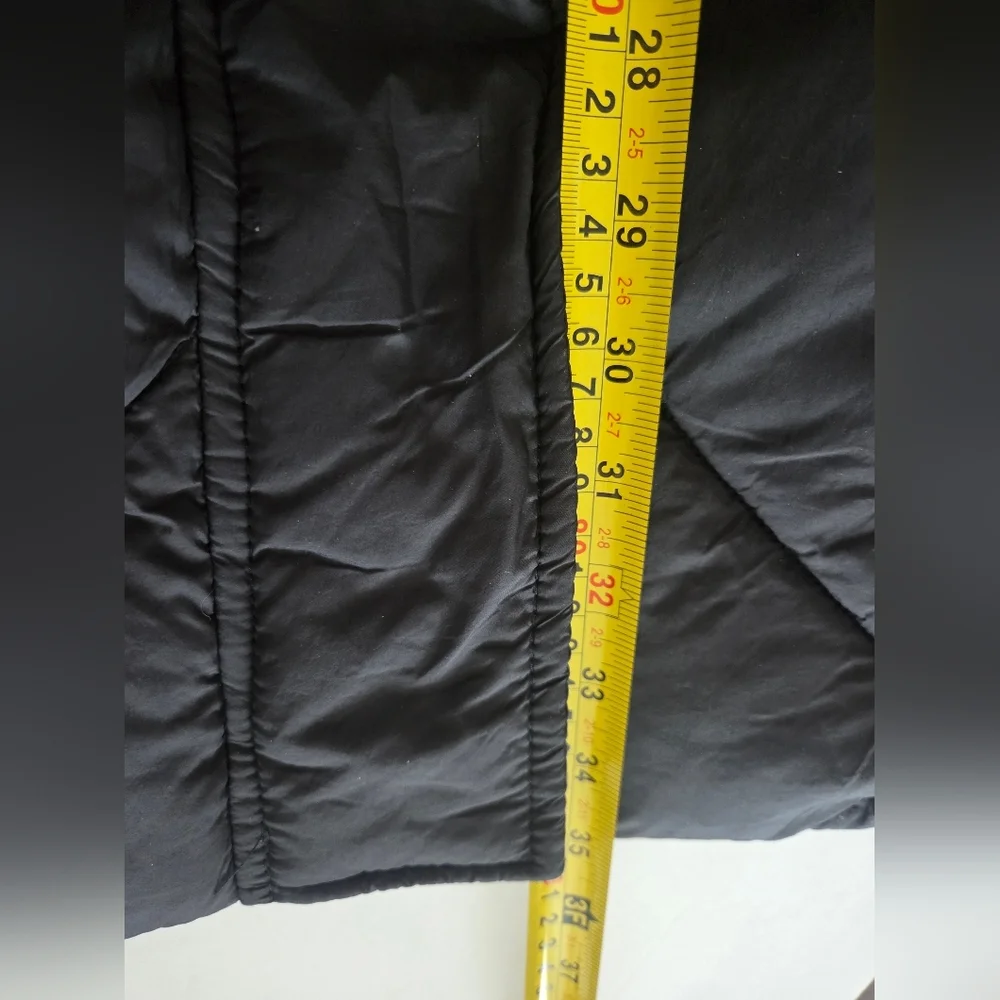 NWT Sam Edelman Women's Black Hooded Quilted Long Puffer Vest Sz.XXS